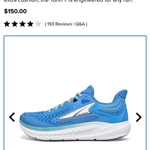 Almost new blue altra torin size 8 women’s tennis shoes